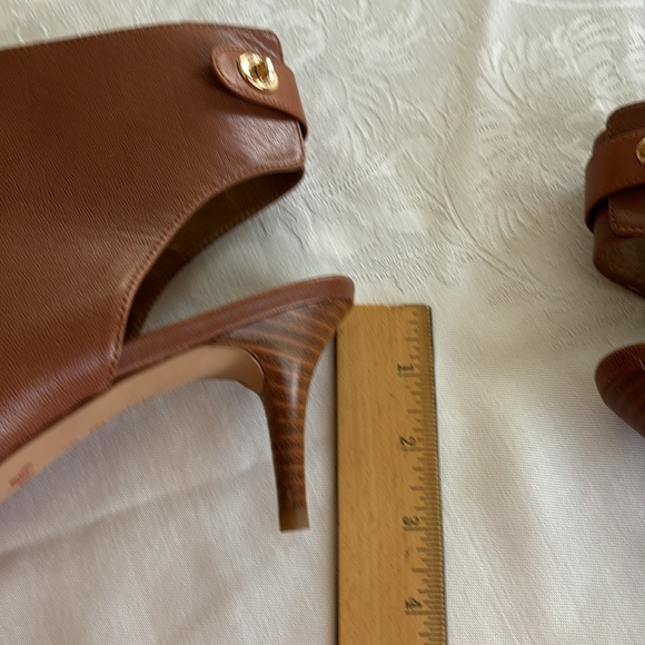 Coach Marietta Burnish Calf Turnlock Booties ginger color - Picture 8 of 9